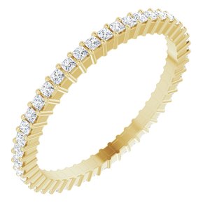 10K Yellow Gold 5/8 CTW Natural Diamond Eternity Band Size 8.5