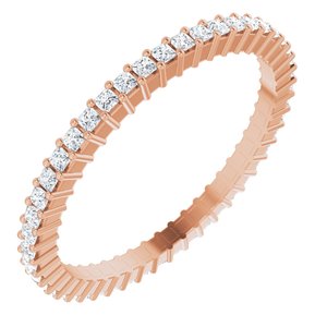 10K Rose Gold 5/8 CTW Natural Diamond Eternity Band Size 8.5