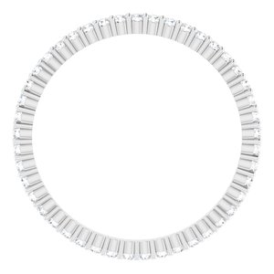 10K White Gold 3/8 CTW Natural Diamond Eternity Band Size 8.75