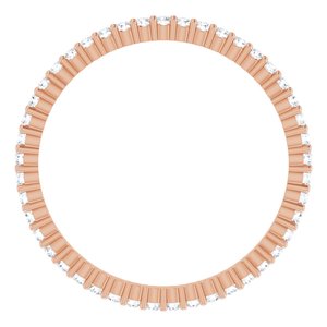 10K Rose Gold 3/8 CTW Lab-Grown Diamond Eternity Band Size 8.75
