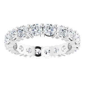 10K White Gold 4 1/3 CTW Natural Diamond Eternity Band Size 8.75