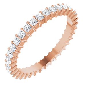 10K Rose Gold 1 1/4 CTW Natural Diamond Eternity Band Size 8.75