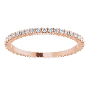 10K Rose Gold 3/8 CTW Lab-Grown Diamond Eternity Band Size 8.5