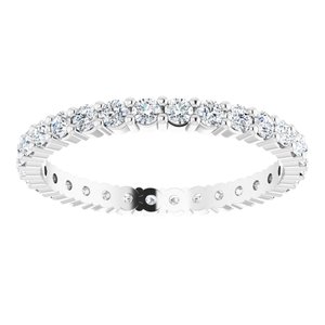 Platinum 9/10 CTW Lab-Grown Diamond Eternity Band Size 8.5