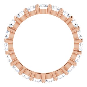 10K Rose Gold 2 7/8 CTW Lab-Grown Diamond Eternity Band Size 8.5