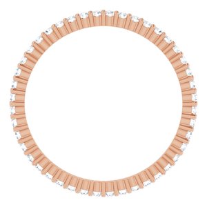 10K Rose Gold 3/8 CTW Lab-Grown Diamond Eternity Band Size 8.25