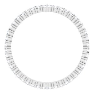 10K White Gold 3/8 CTW Natural Diamond Eternity Band Size 8.25