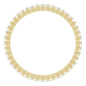 10K Yellow Gold 3/8 CTW Natural Diamond Eternity Band Size 8.25