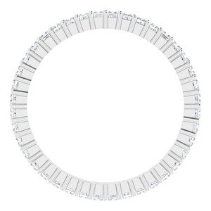 10K White Gold 7/8 CTW Lab-Grown Diamond Eternity Band Size 8.5