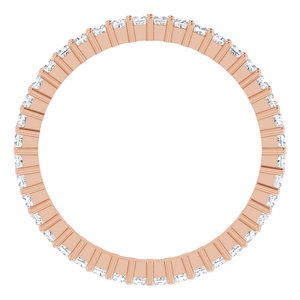 10K Rose Gold 7/8 CTW Lab-Grown Diamond Eternity Band Size 8.5