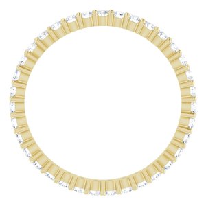 10K Yellow Gold 3/4 CTW Lab-Grown Diamond Eternity Band Size 8.75