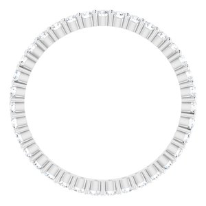10K White Gold 3/4 CTW Lab-Grown Diamond Eternity Band Size 8.75