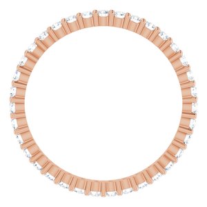 10K Rose Gold 3/4 CTW Lab-Grown Diamond Eternity Band Size 8.75