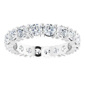 10K White Gold 4 1/3 CTW Natural Diamond Eternity Band Size 8.5