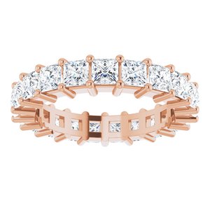 10K Rose Gold 4 1/4 CTW Natural Diamond Eternity Band Size 8.5