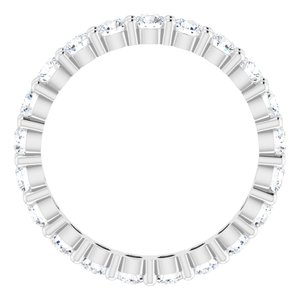 10K White Gold 1 7/8 CTW Lab-Grown Diamond Eternity Band Size 8.5