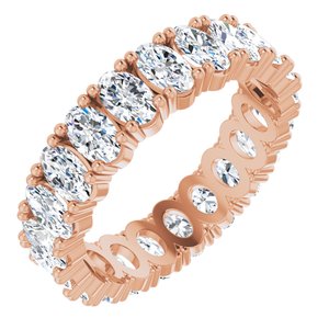 10K Rose Gold 5 1/2 CTW Natural Diamond Eternity Band Size 8.5