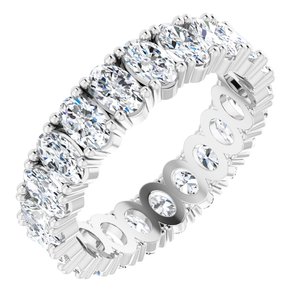 Platinum 5 1/4 CTW Natural Diamond Eternity Band Size 8.5
