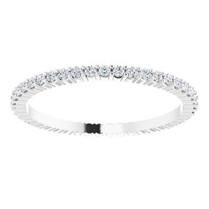 10K White Gold 3/8 CTW Lab-Grown Diamond Eternity Band Size 8.75