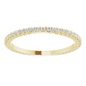 10K Yellow Gold 3/8 CTW Natural Diamond Eternity Band Size 8.75