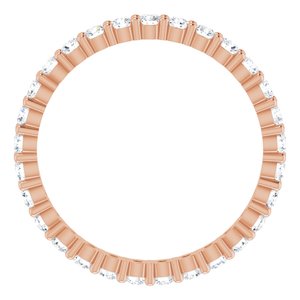 10K Rose Gold 3/4 CTW Lab-Grown Diamond Eternity Band Size 7.75