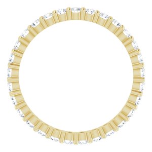 10K Yellow Gold 3/4 CTW Lab-Grown Diamond Eternity Band Size 7.75