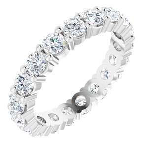 10K White Gold 2 7/8 CTW Natural Diamond Eternity Band Size 8.75