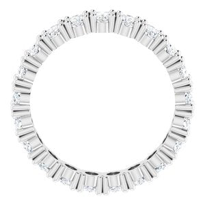 14K White Gold 5 1/4 CTW Natural Diamond Eternity Band Size 8.75
