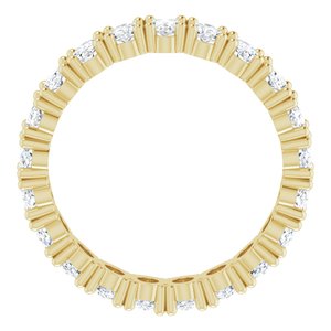 14K Yellow Gold 5 1/4 CTW Natural Diamond Eternity Band Size 8.75