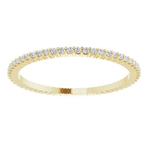 10K Yellow Gold 1/5 CTW Natural Diamond Eternity Band Size 8.5