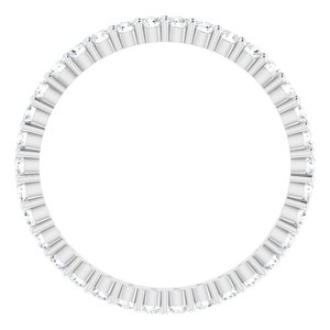 10K White Gold 5/8 CTW Lab-Grown Diamond Eternity Band Size 8.5