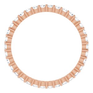 10K Rose Gold 5/8 CTW Lab-Grown Diamond Eternity Band Size 8.5