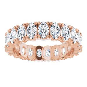 14K Rose Gold 5 1/4 CTW Natural Diamond Eternity Band Size 8.5