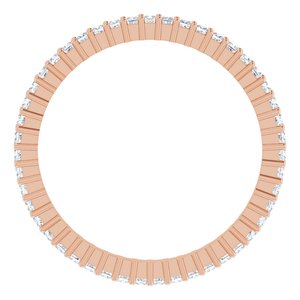 10K Rose Gold 5/8 CTW Lab-Grown Diamond Eternity Band Size 8.25