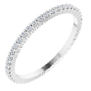 10K White Gold 3/8 CTW Lab-Grown Diamond Eternity Band Size 8.75