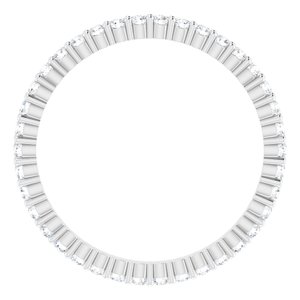 10K White Gold 1/2 CTW Natural Diamond Eternity Band Size 7.5