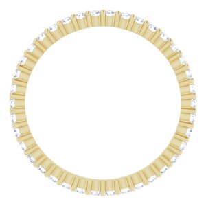 10K Yellow Gold 1/2 CTW Natural Diamond Eternity Band Size 7.5