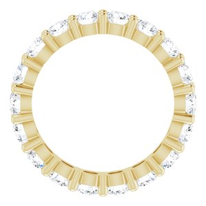 10K Yellow Gold 4 1/3 CTW Natural Diamond Eternity Band Size 8.75