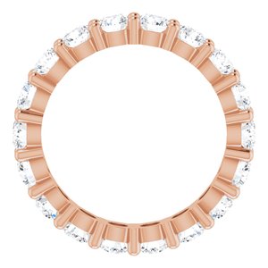 10K Rose Gold 4 1/3 CTW Natural Diamond Eternity Band Size 8.75