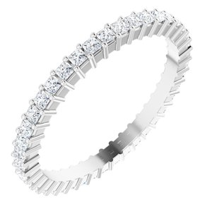 10K White Gold 7/8 CTW Lab-Grown Diamond Eternity Band Size 8.75