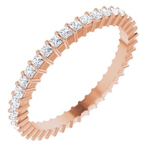 10K Rose Gold 7/8 CTW Lab-Grown Diamond Eternity Band Size 8.75