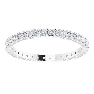 10K White Gold 5/8 CTW Lab-Grown Diamond Eternity Band Size 8.5