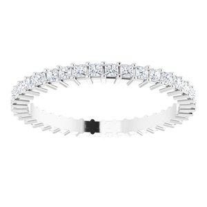 10K White Gold 7/8 CTW Lab-Grown Diamond Eternity Band Size 8.5