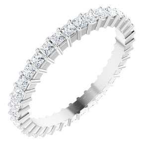 10K White Gold 1 1/4 CTW Natural Diamond Eternity Band Size 8.5