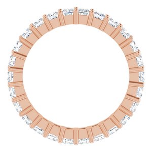 10K Rose Gold 2 3/8 CTW Lab-Grown Diamond Eternity Band Size 8.5