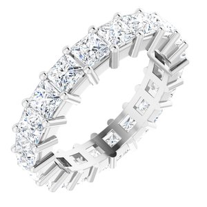 10K White Gold 5 CTW Natural Diamond Eternity Band Size 8.5