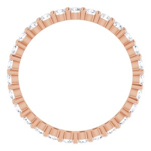 10K Rose Gold 1 CTW Lab-Grown Diamond Eternity Band Size 8.75
