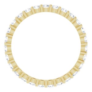 10K Yellow Gold 1 CTW Natural Diamond Eternity Band Size 8.75