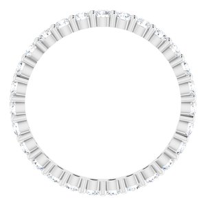 10K White Gold 1 CTW Natural Diamond Eternity Band Size 8.75