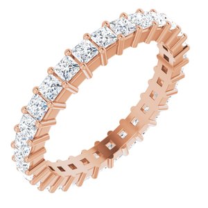 10K Rose Gold 2 CTW Natural Diamond Eternity Band Size 8.75